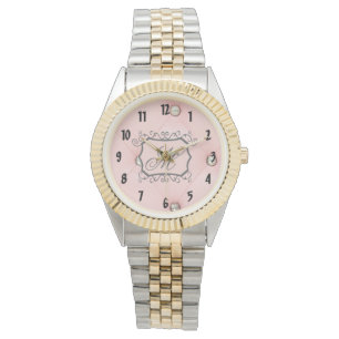 Montre Monographie à poignet carré rose rose