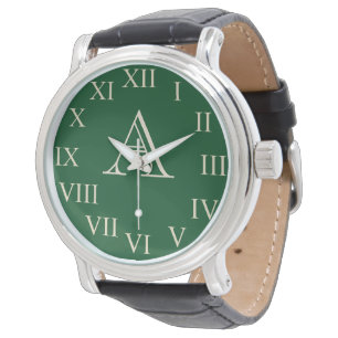 Montre Monographie personnalisée pour hommes verts