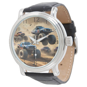 Montre Monster Trucks Courant Dans Le Désert,