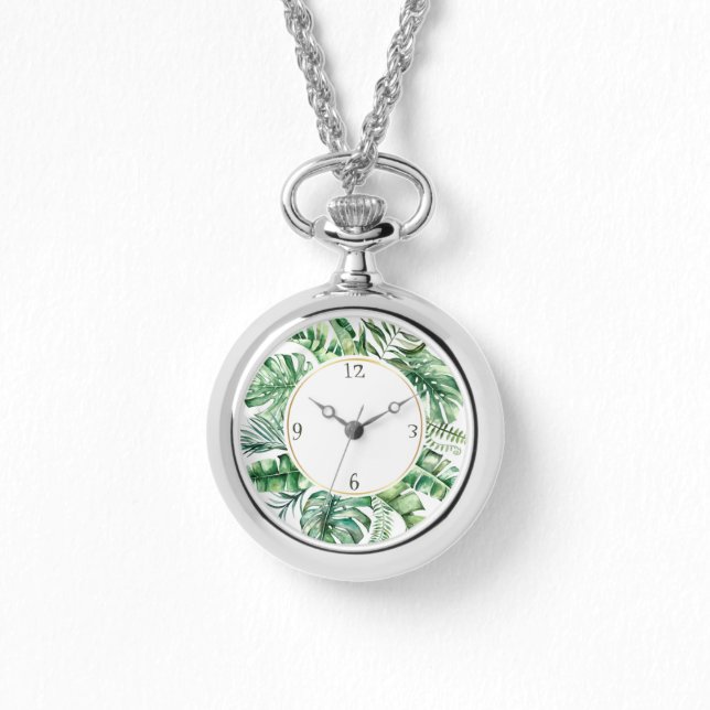 Montre Monstera Tropical Wreath Womens Watch (Recto)
