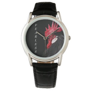 Montre Montre-coq noir/sans peur pour hommes