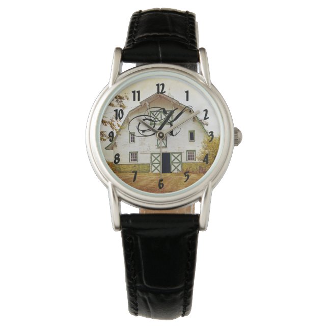 Montre Montre-poignet personnalisée Sunset Barn Pays Rust (devant)