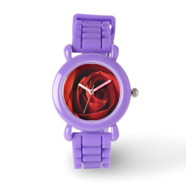 Montre Montre-poignet Rose rouge (Recto)