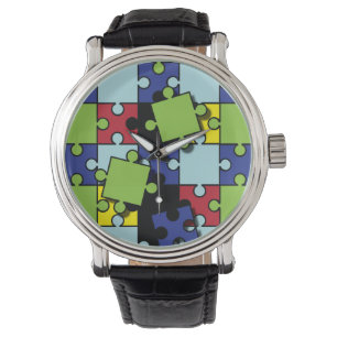 Montre Morceaux de puzzle d'autisme