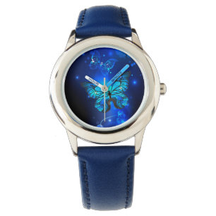 Montre Morpho Butterfly in the Dark Background