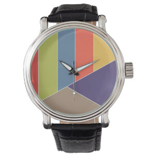 Montre MOSAIC rayures triangles couleur I + vos idées