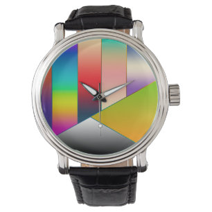 Montre MOSAIC rayures triangles couleur II + vos idées
