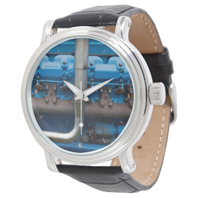 Montre Moteur Tracteur bleu (Incliné)