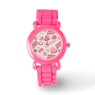 Montre Motif 2 de chocolat et de pâtisseries