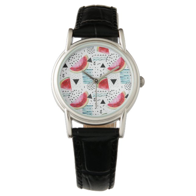 Montre Motif Abstrait de pastèque (devant)