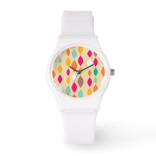 Montre Motif abstrait de style rétro (Recto)
