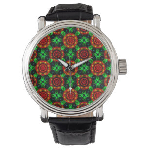 Montre Motif Abstrait Élégant Bohème Moderne Floral #504