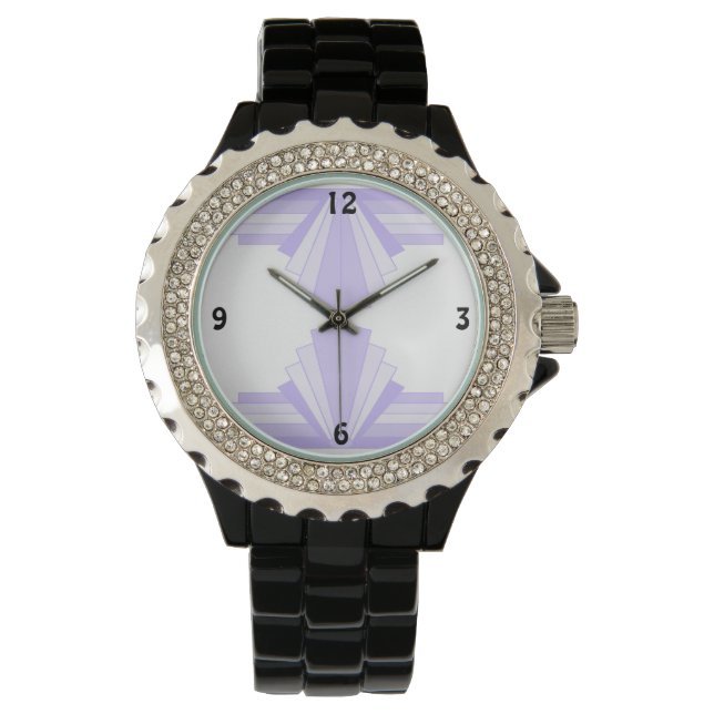 Montre Motif Art déco à Lilac (devant)