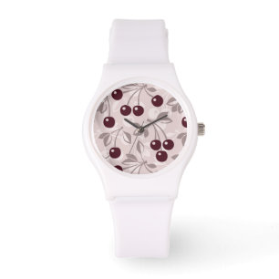 Montre Motif aux cerises 2