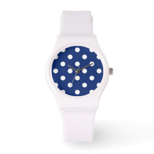 Montre Motif avec le pois blanc
