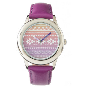 Montre Motif aztèque tribal d'ombre