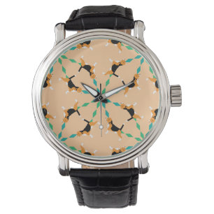 Montre motif beagle