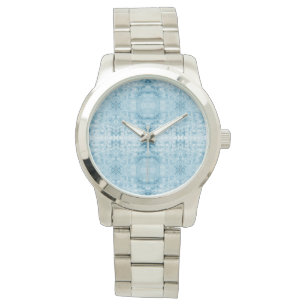 Montre Motif bleu et blanc