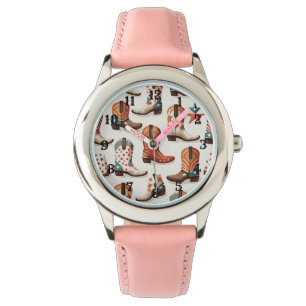 Montre Motif bottes Cowboy