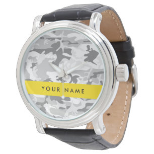Montre Motif camouflage gris neige hivernale Personnalise