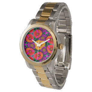 Montre Motif coloré Daisy Bouquet