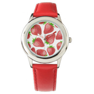 Montre Motif d'aquarelle de fraises