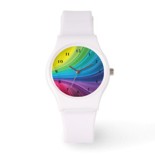 Montre Motif d'arc-en-ciel