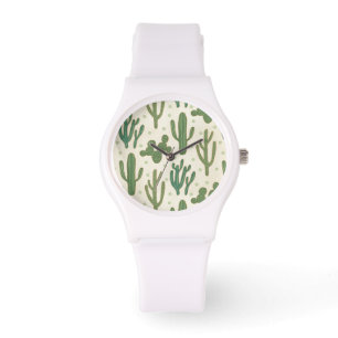Montre Motif de cactus de désert d'étape de Geo de