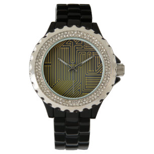 Montre Motif de carte de circuit informatique