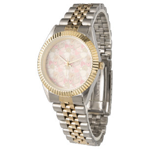 Montre Motif de Coeurs Romantiques mignons