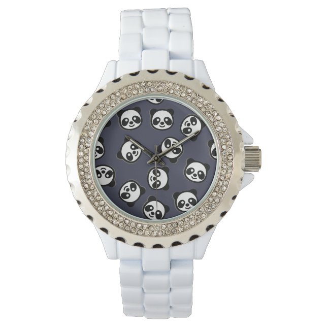 Montre Motif de dessin animé Panda noir et blanc (devant)