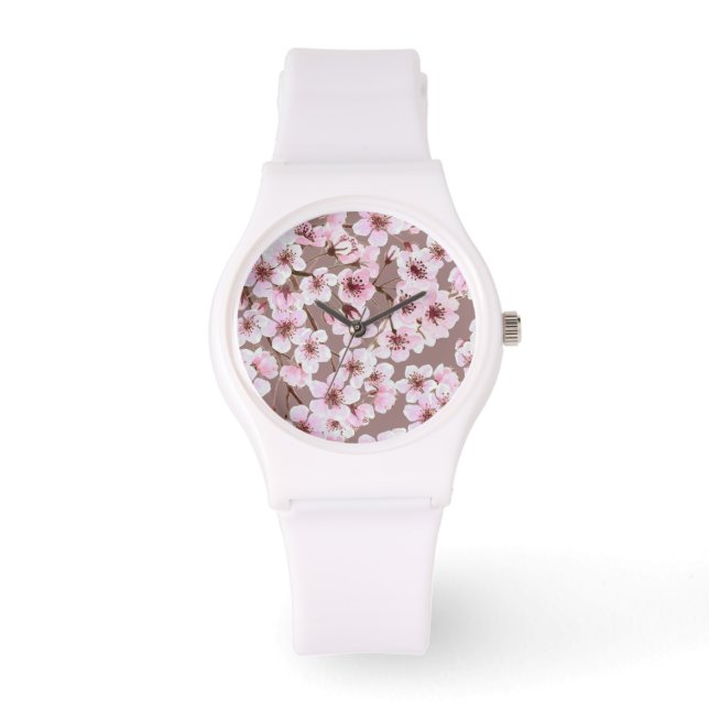 Montre Motif de fleurs de cerisiers (Recto)