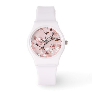 Montre Motif de fleurs de fleurs de cerisier