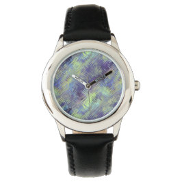 Montre Motif de fluides bleu tanzanite