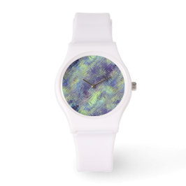 Montre Motif de fluides bleu tanzanite