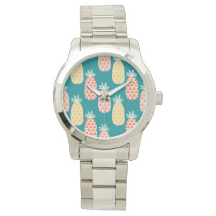 Montre Motif de griffonnage d'ananas
