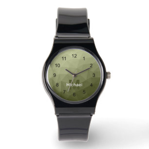 Montre Motif de maillage géométrique de l'armée