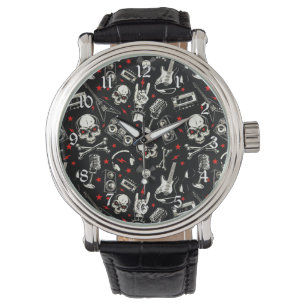 Montre Motif de métaux lourds rétro