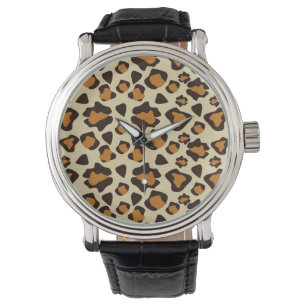 Montre Motif de peau de guépard