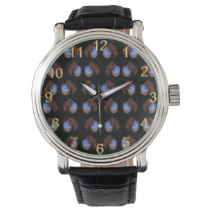 Montre Motif de porc de Guinée Brown,