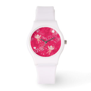Montre Motif de Saint-Valentin avec le cupidon