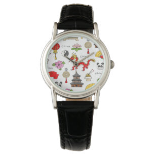 Montre Motif de symboles de la Chine