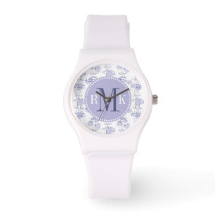 Montre Motif de vagues et de bateaux d'aquarelle