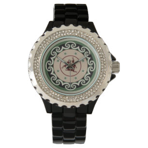 Montre motif des trois lièvres couplé à un nuage entrelac