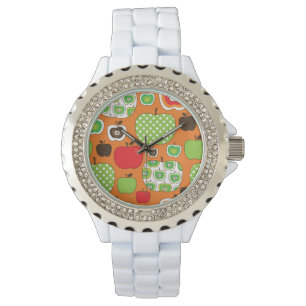 Montre Motif d'illustration de pomme mignonne
