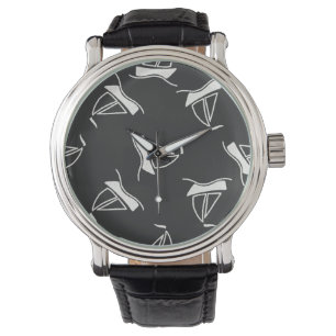 Montre Motif Doodle Sailboat