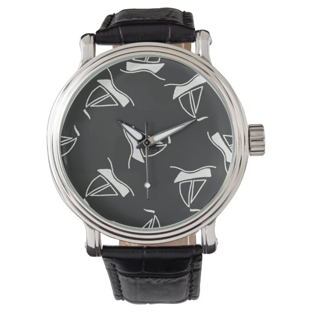 Montre Motif Doodle Sailboat (devant)