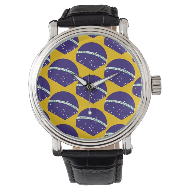 Montre Motif du drapeau brésilien (devant)