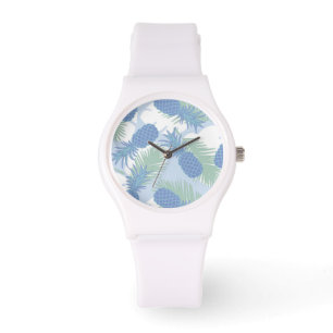 Montre Motif en pastel tropical d'ananas