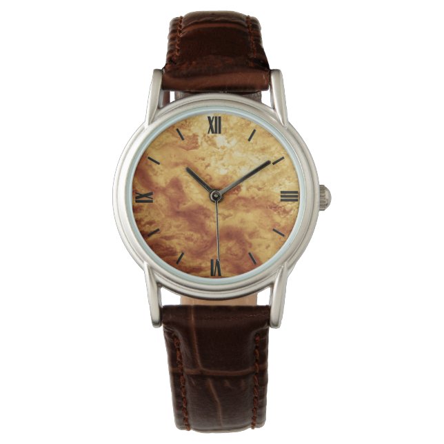 Montre Motif en pierre de Gem, femmes de l'oeil de Tigre  (devant)